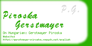 piroska gerstmayer business card